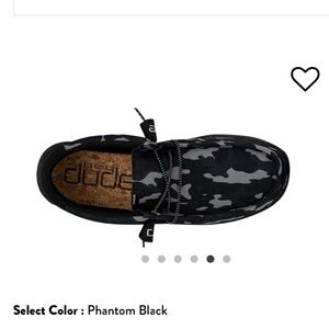 Men’s Eco Black Camo Hey Dudes NEW